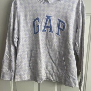 GAP Pastel Blue Patterned Hoodie
